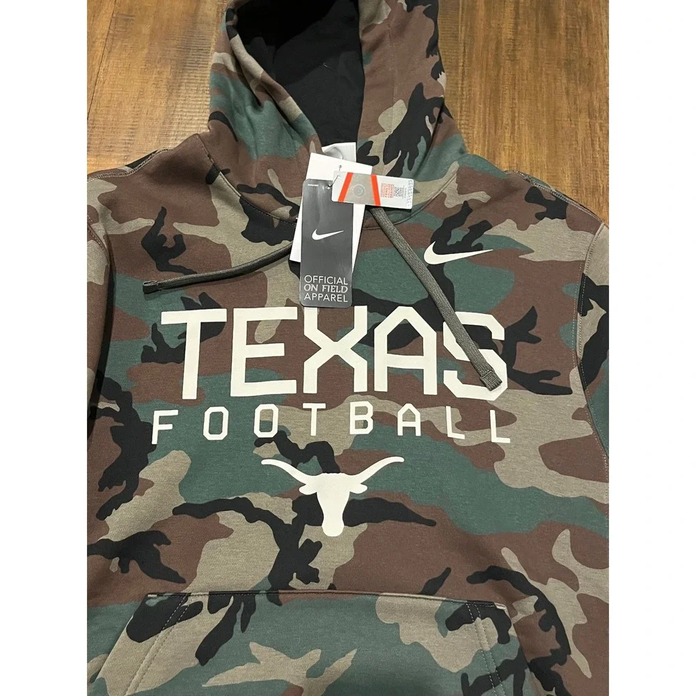 Nike Texas Football Military Appreciation Official On Field Camo Hoodie Men's Sm